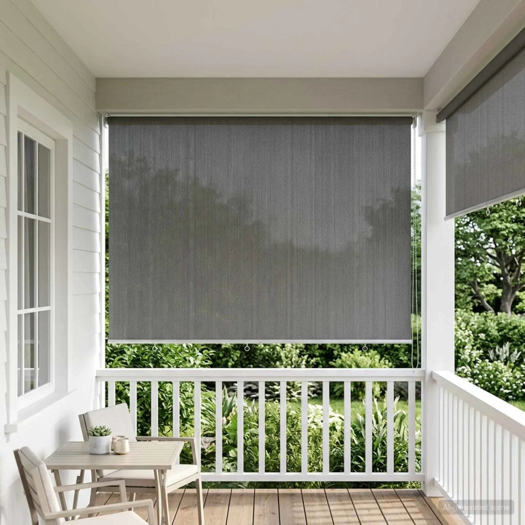 Tenda a Rullo Esterno Blocco UV 90% Grigio Chiaro 200 x 230 cm 42036136