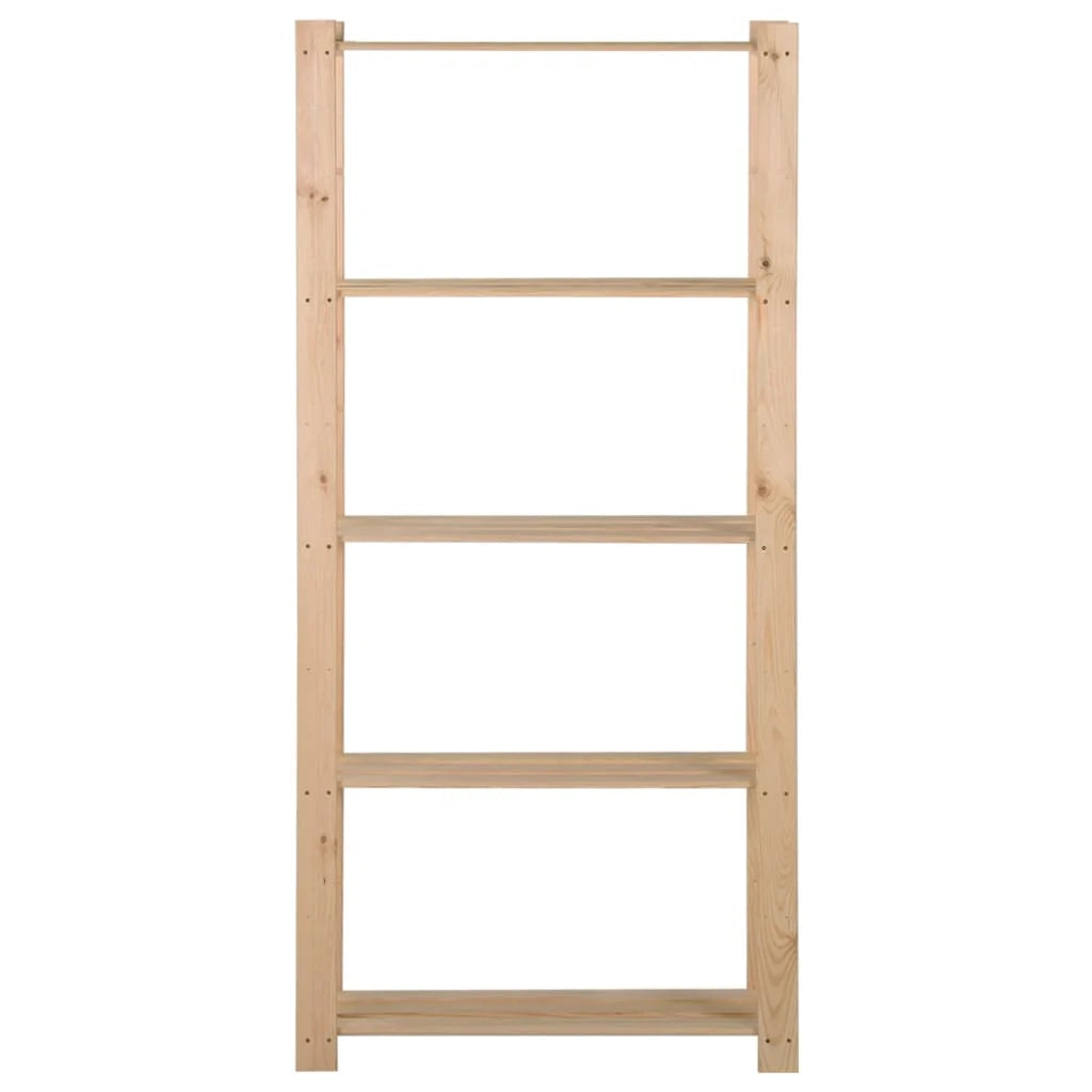 Scaffale portaoggetti a 5 ripiani 170 cm legno di pino massiccio 02_0000660