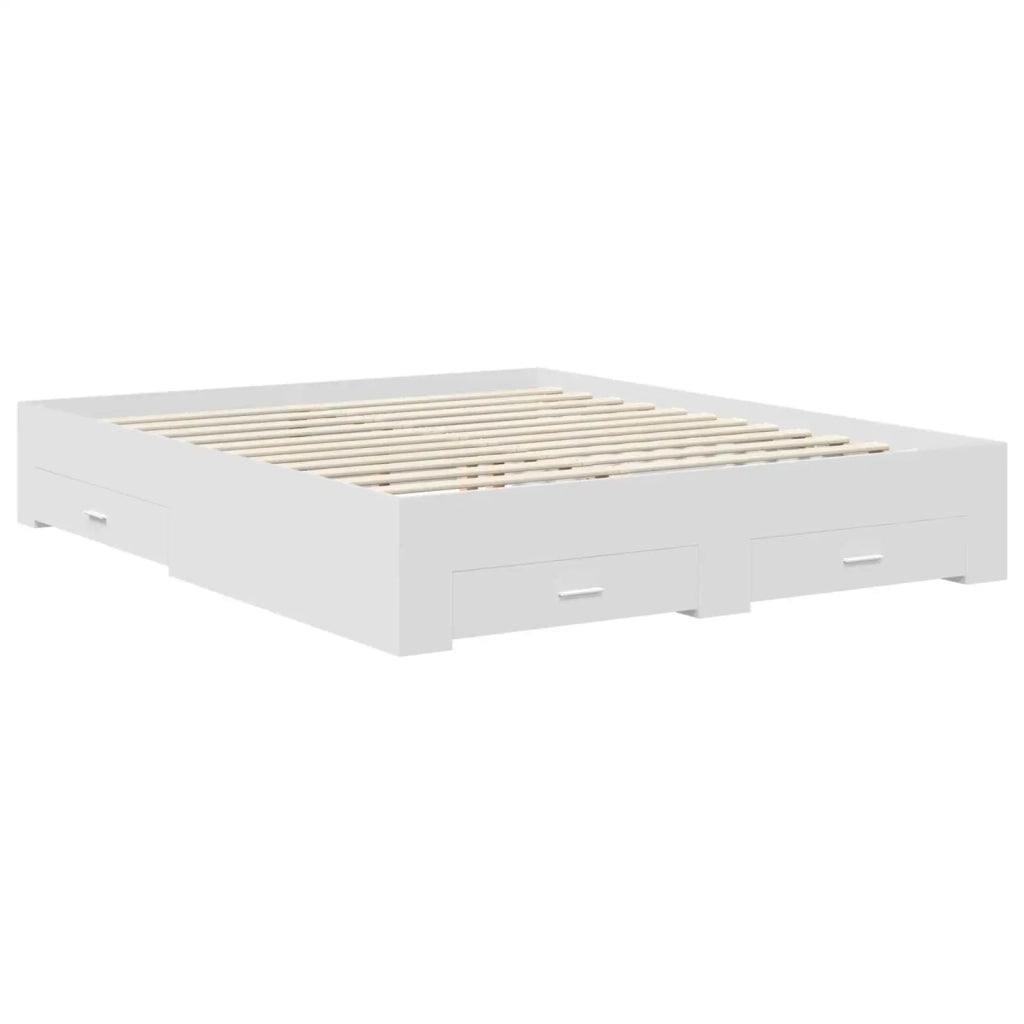 Struttura del letto Bianco 160 x 200 cm Legno multistrato 3411951