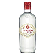 Pampero rum bianco confezione in bottiglia di vetro da 1 litro