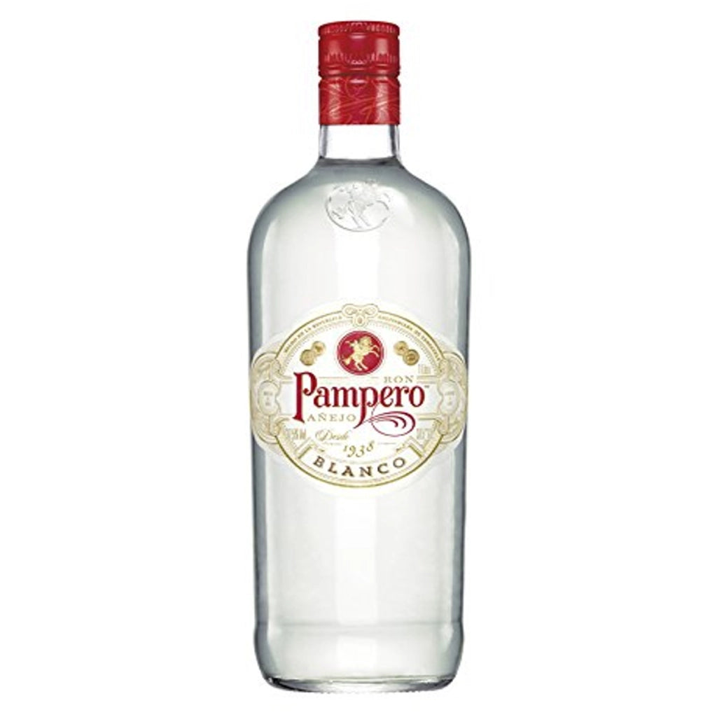 Pampero rum bianco confezione in bottiglia di vetro da 1 litro