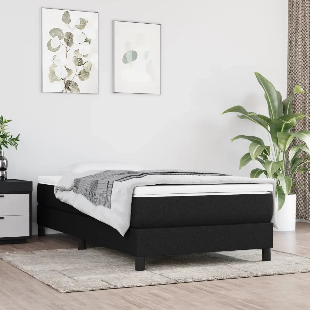Struttura Letto a Rete a Molle Nero 80x200 cm Tessuto 3120470