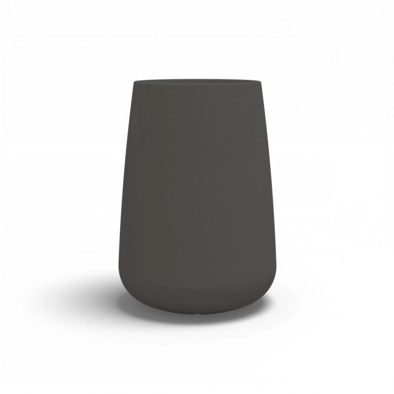 Vaso alto moderno di design Ø43 H75 in polimero antracite resistente per interno ed esterno - Made in Italy - Monacis