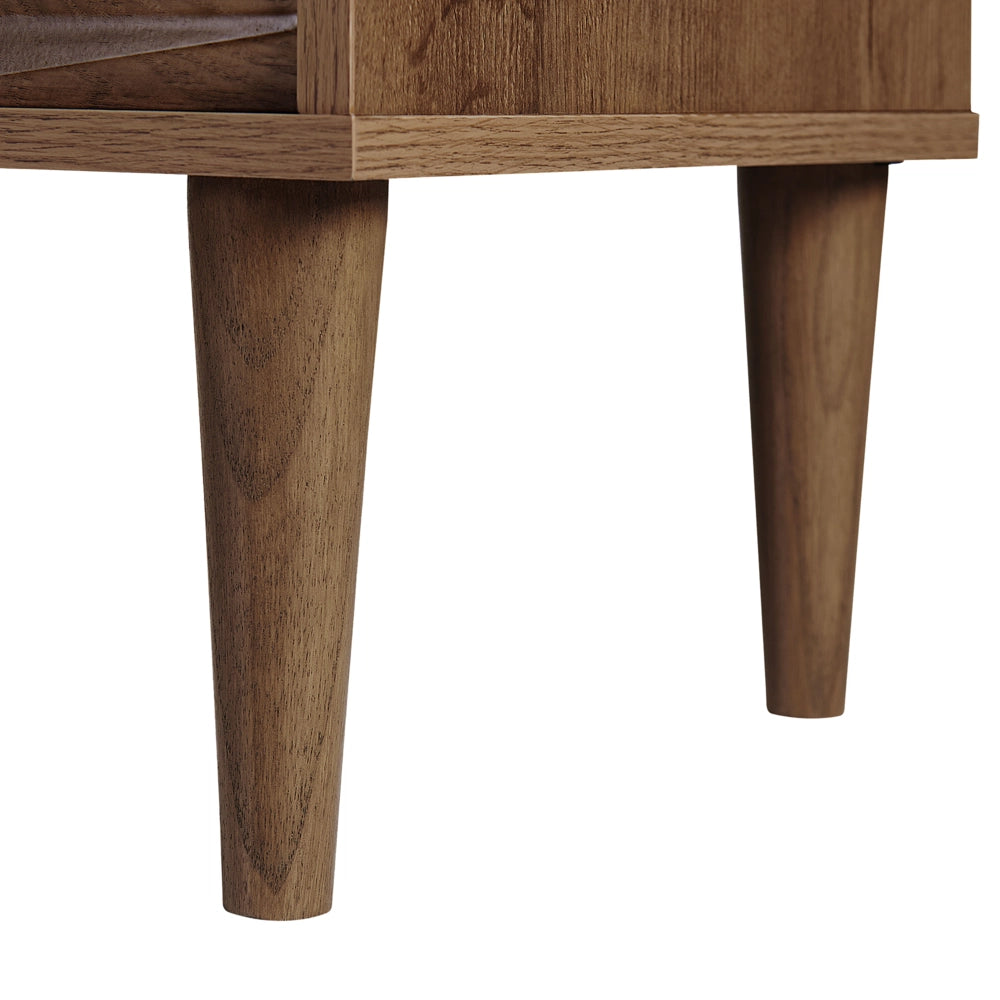 Mobile TV in legno scuro supporto per TV fino a 75ʺ con 2 ripiani