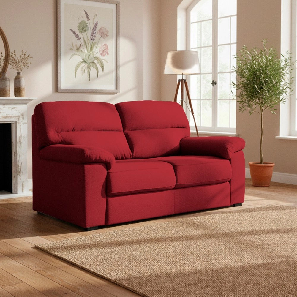 Divano 3 posti Alenda tessuto Roma18 colore Bordeaux 211x98x92h