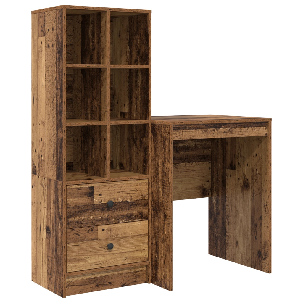 Scrivania con Storage Legno Vecchio Legno Ingegnerizzato
