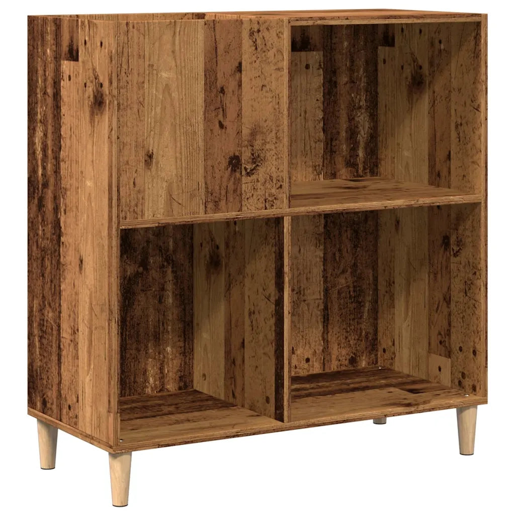 Mobile Porta Dischi Legno Antico 84,5x38x89cm Legno Multistrato 857171