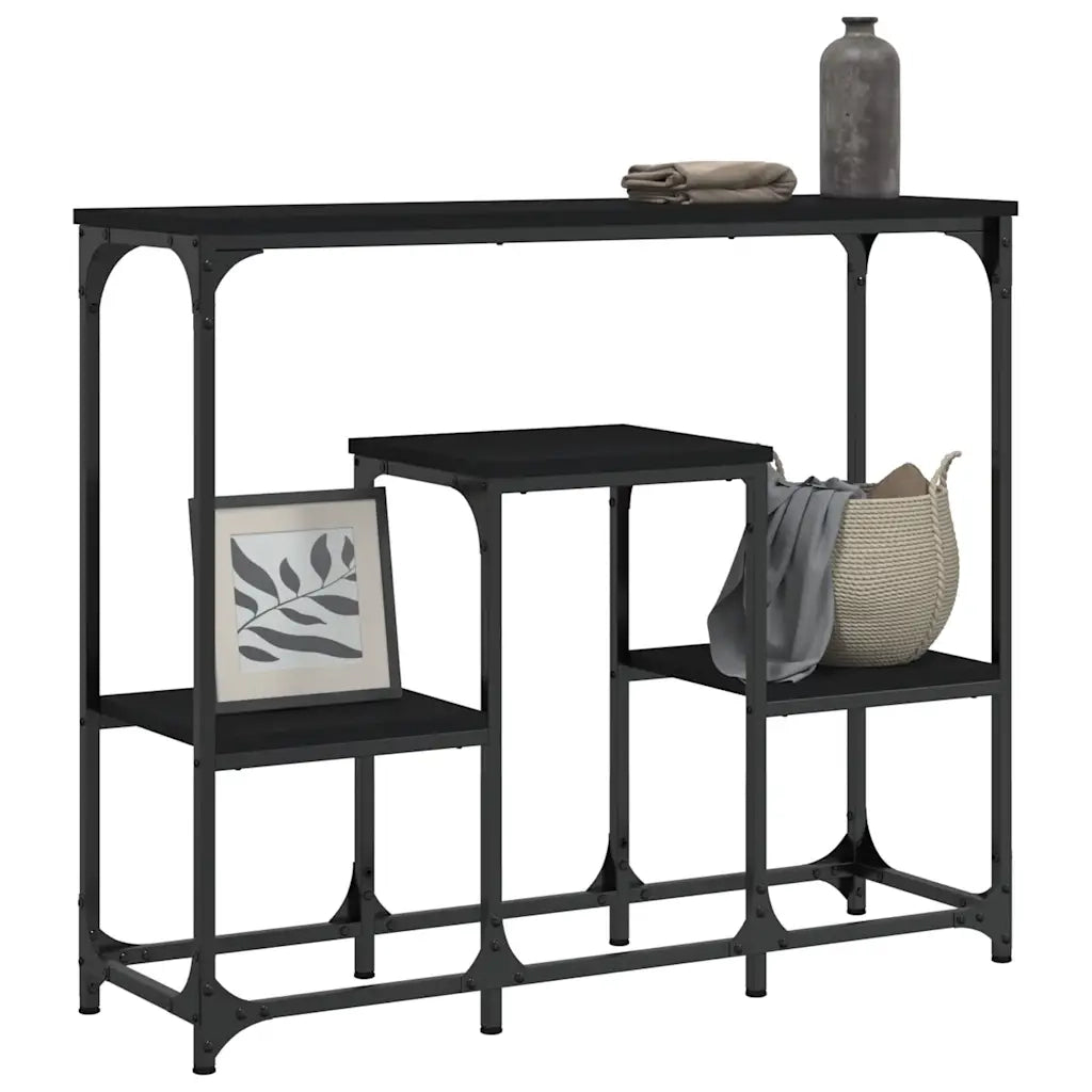Tavolino Consolle Nero 89,5x28x76 cm in Legno Multistratocod mxl 107133