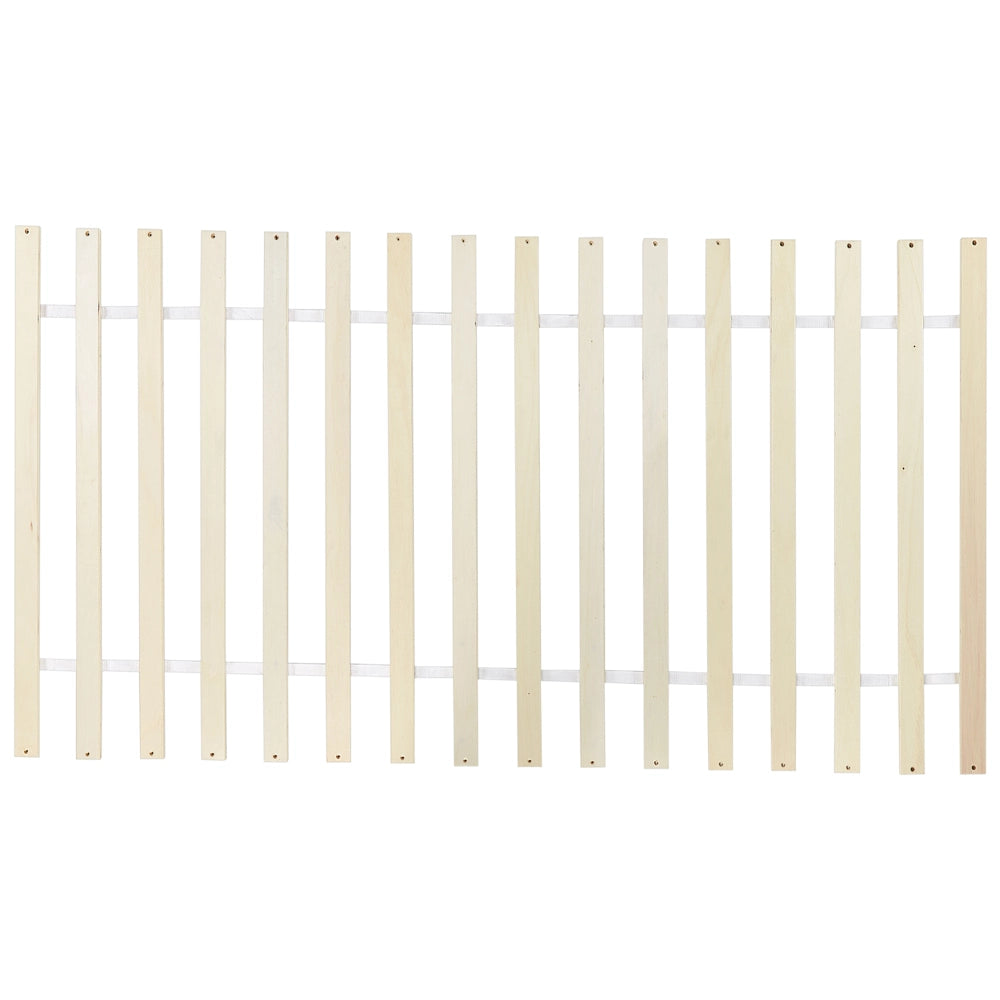 Letto singolo bianco in legno di pino 90 x 200 cm con 3 gambe, senza testiera, stile minimalista