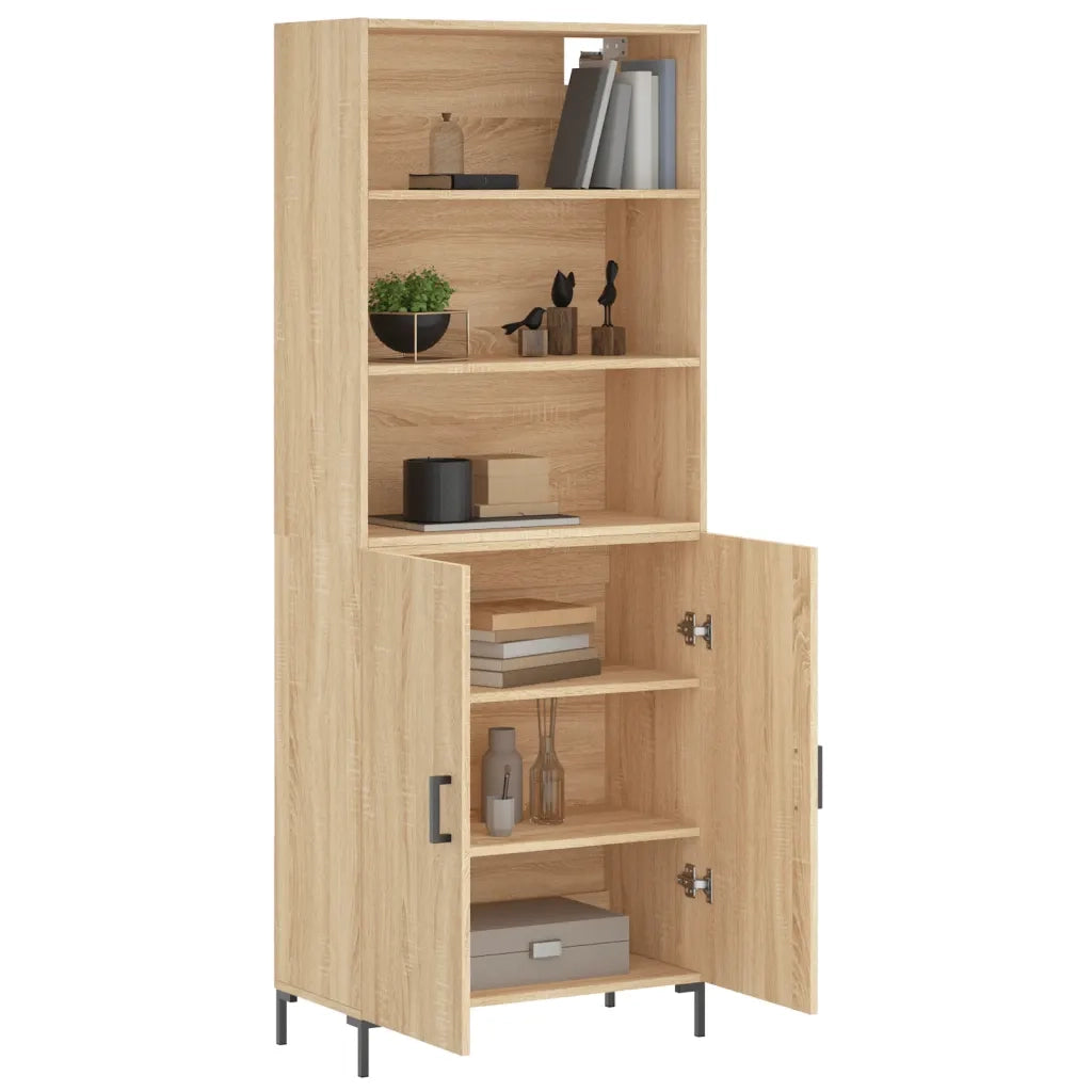 Credenza Rovere Sonoma 69,5x34x180 cm in Legno Multistratocod mxl 77439