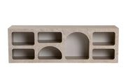 Credenza in legno "Ferlis" - 160 x 40 x 51 cm - Travertino