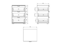 Talana, Comodino un Ripiano, 45x40x63h cm Bianco