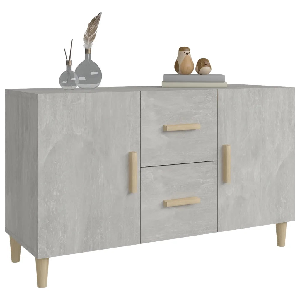 Credenza-Buffet-Armadio da cucina Grigio Cemento 100x36x60 cm in Legno Multistrato 339824