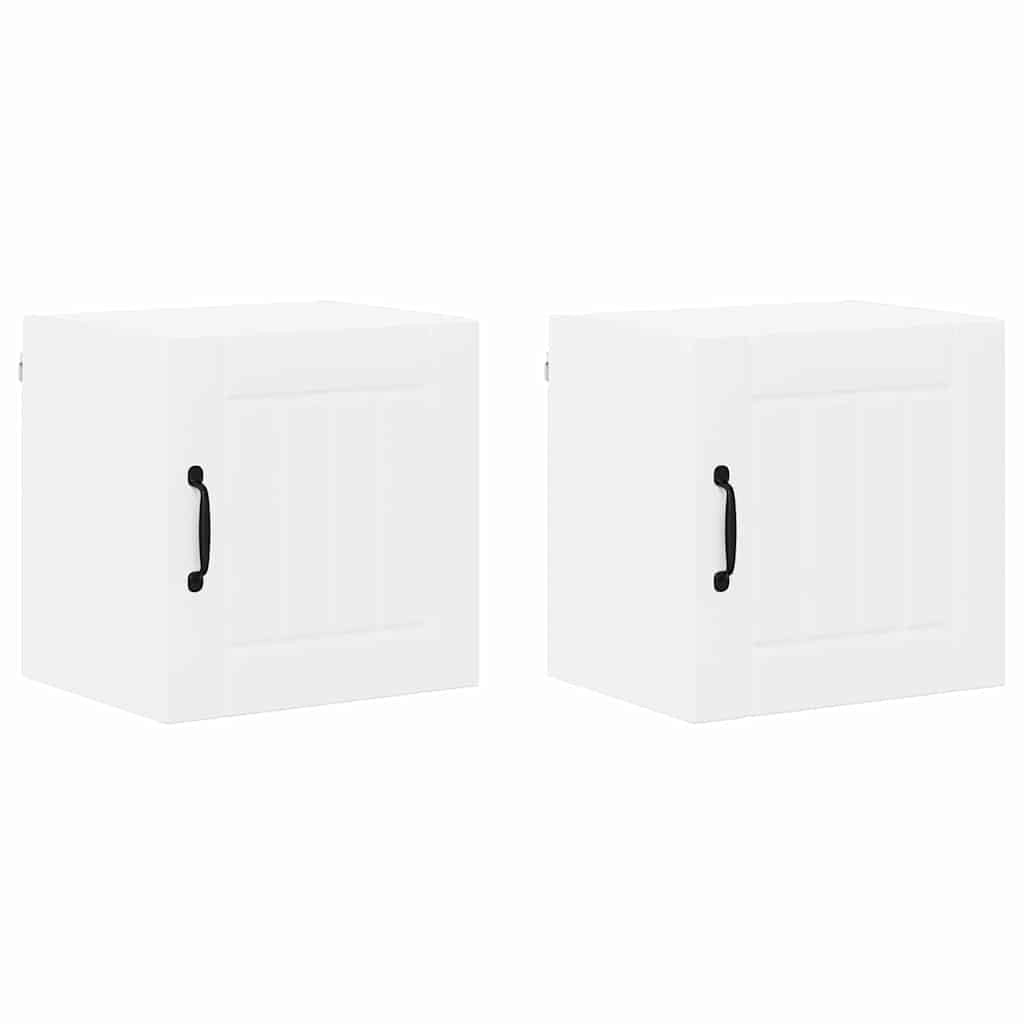 Set di 2 pensili da cucina moderni e funzionali 40 x 31 x 40 cm in legno composito bianco 02_0053904