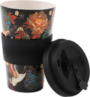 Tazza di caffè ecologica con coperchio in silicone e materiale riciclato - 435ml