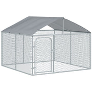 Recinto per Cani da Esterno con Tetto ¨C Xylo ¨C Acciaio Galvanizzato 230x230x175cm 5m2
