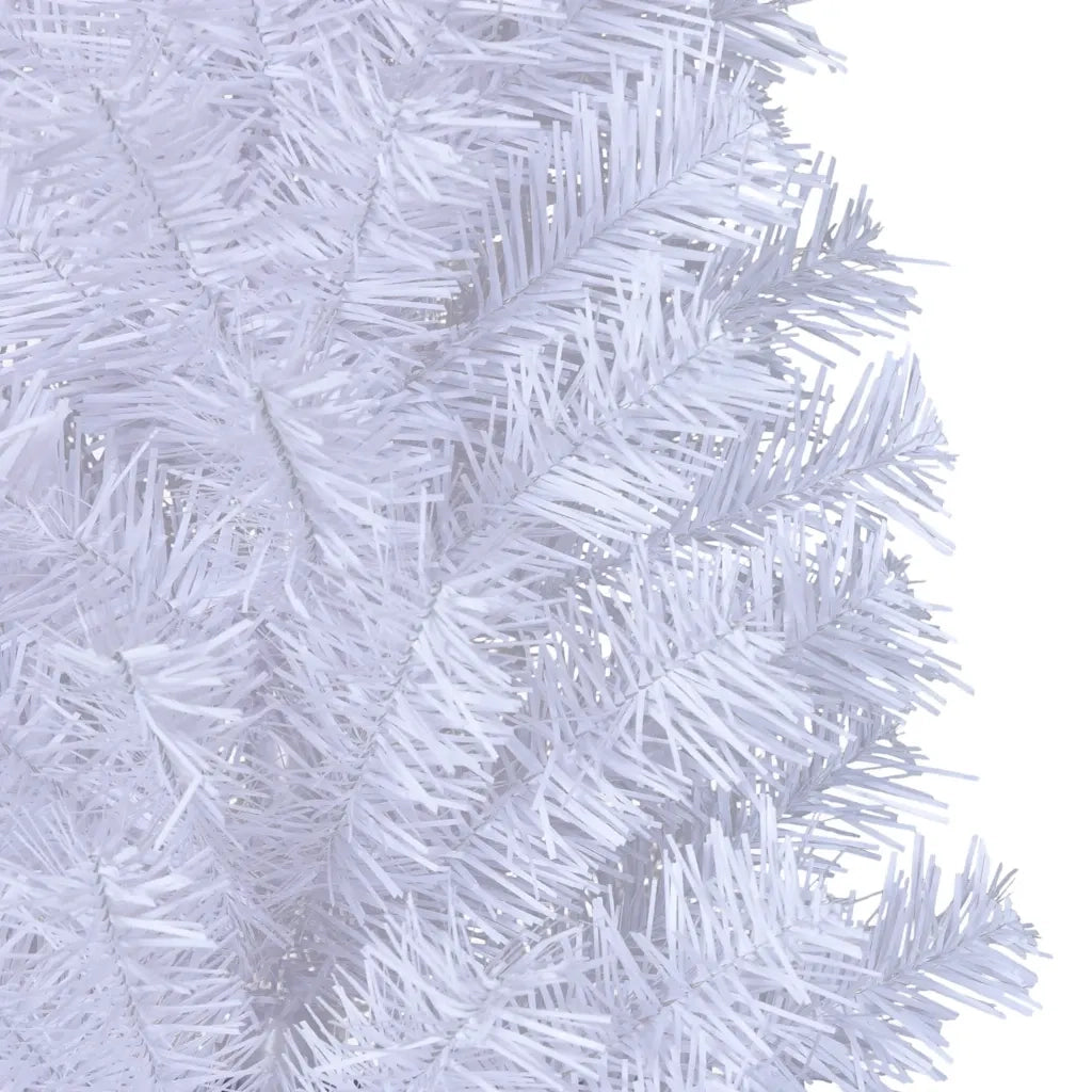 Albero di Natale Artificiale-Albero Natalizio con Rami Spessi Bianco 180 cm PVC