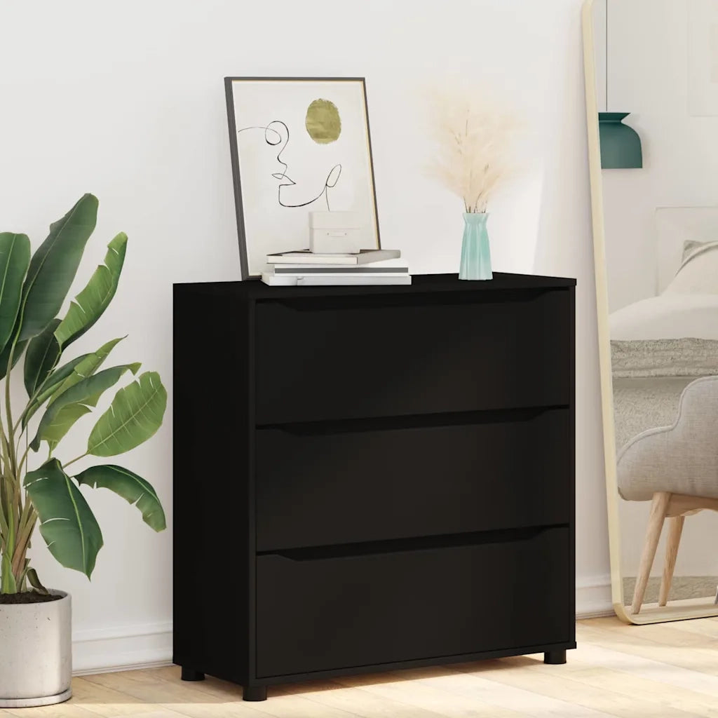 Armadio Nero 80 x 31 x 81 cm Legno multistrato
