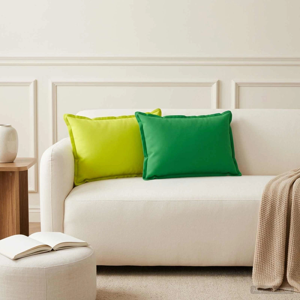 Federa 2 pz HOUTEN Verde 30 x 50 cm Poliestere 916217