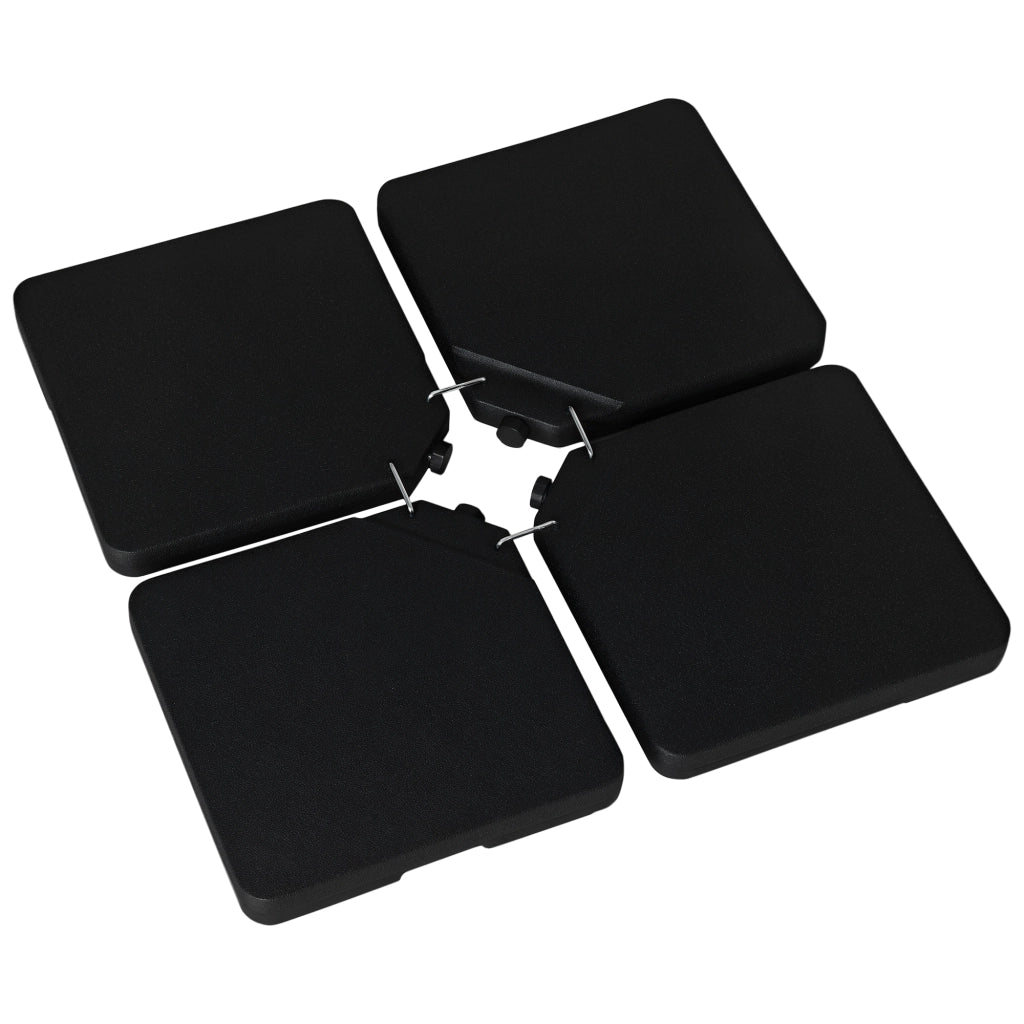 Base per Parasole 4 Plastre HDPE ¨C zephmum ¨C 100x100x6.8 cm Nero