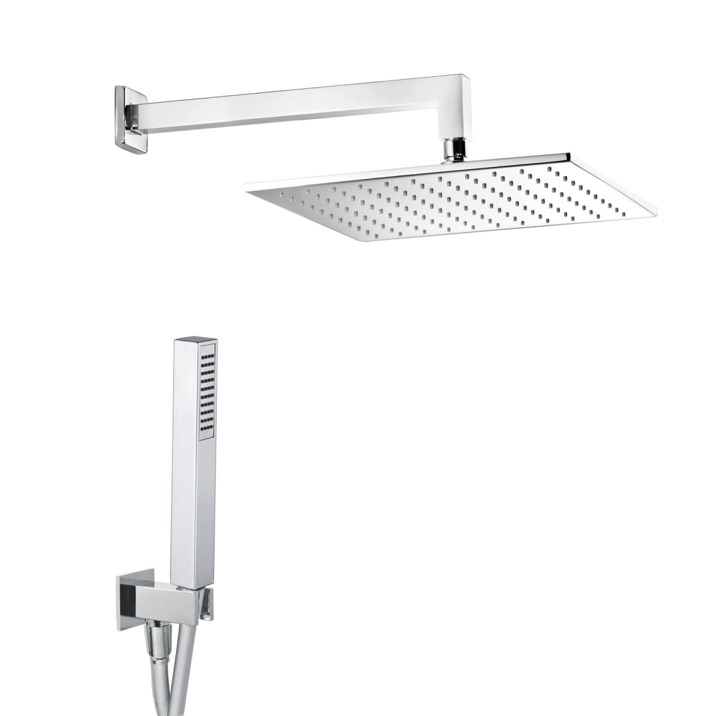 Kit Soffione Doccia Quadrato 25x25 cm in Ottone Estro Quadro 25