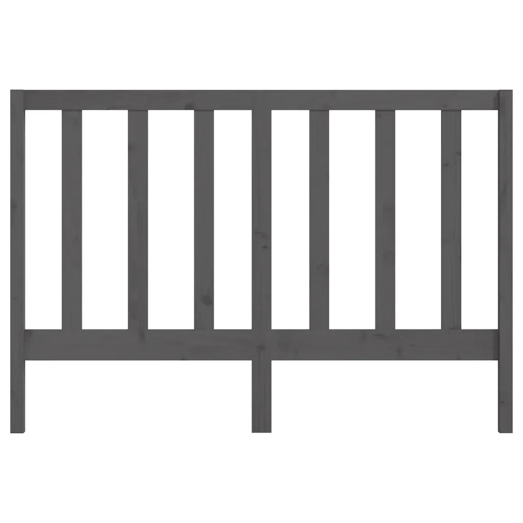 Testiera per Letto Grigia 166x4x100cm in Legno Massello di Pino 817702