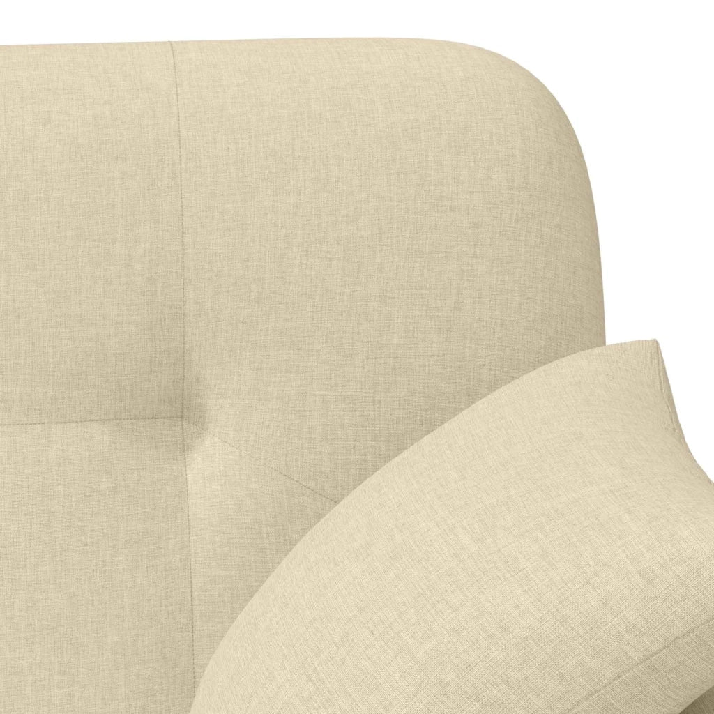 Loveseat con bottoni imbottiti Crema 120 x 65 x 79 cm Tessuto 42041816