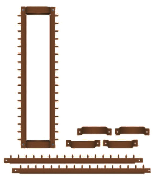 Sistema Antiladro con Punte in Acciaio per Pluviali Quadrati Tubi Esterni 120x120 mm Marrone