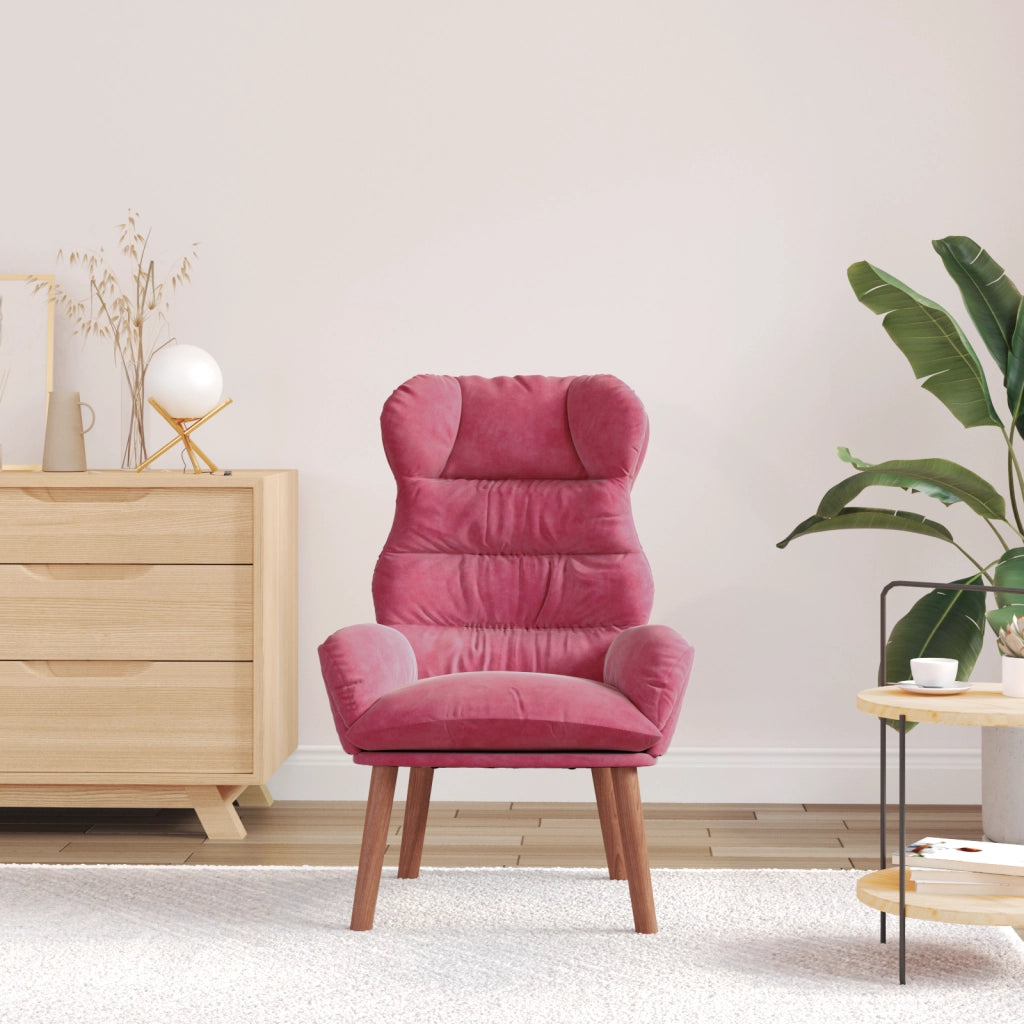 Poltrona Relaxing Velluto Rosso Wine