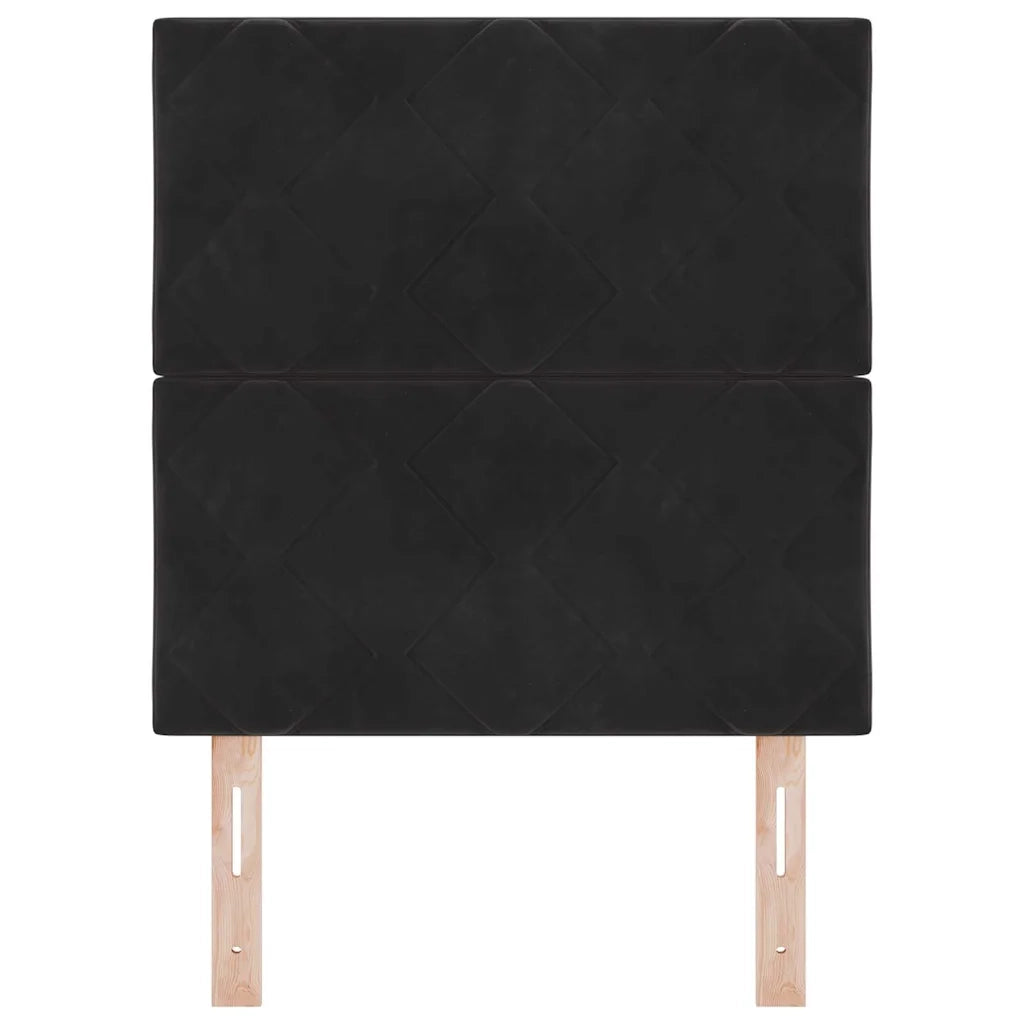 Testiera con testiera Nero 80 cm Velluto 3337882