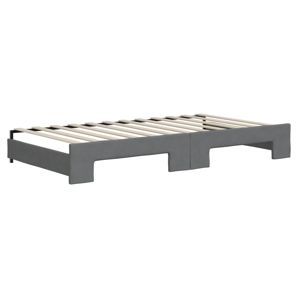 Divano Letto con Letto Estraibile Grigio Scuro 100x200 Tessuto 3197432