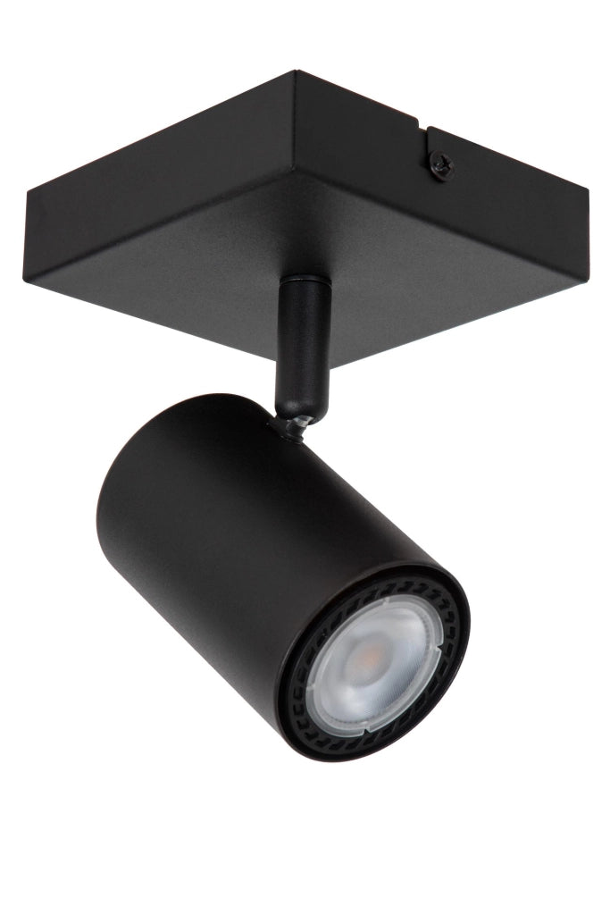 Faretto soffitto AMIGO 1xGU10 nero quadrato Lucide