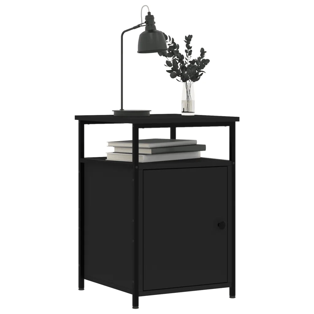 Comodini 2 pz Neri 40x42x60 cm in Legno Multistrato 826034