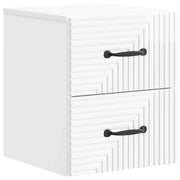 Mobiletto da notte a muro Bianco Lucido 34,5 x 33 x 40 cm 898643