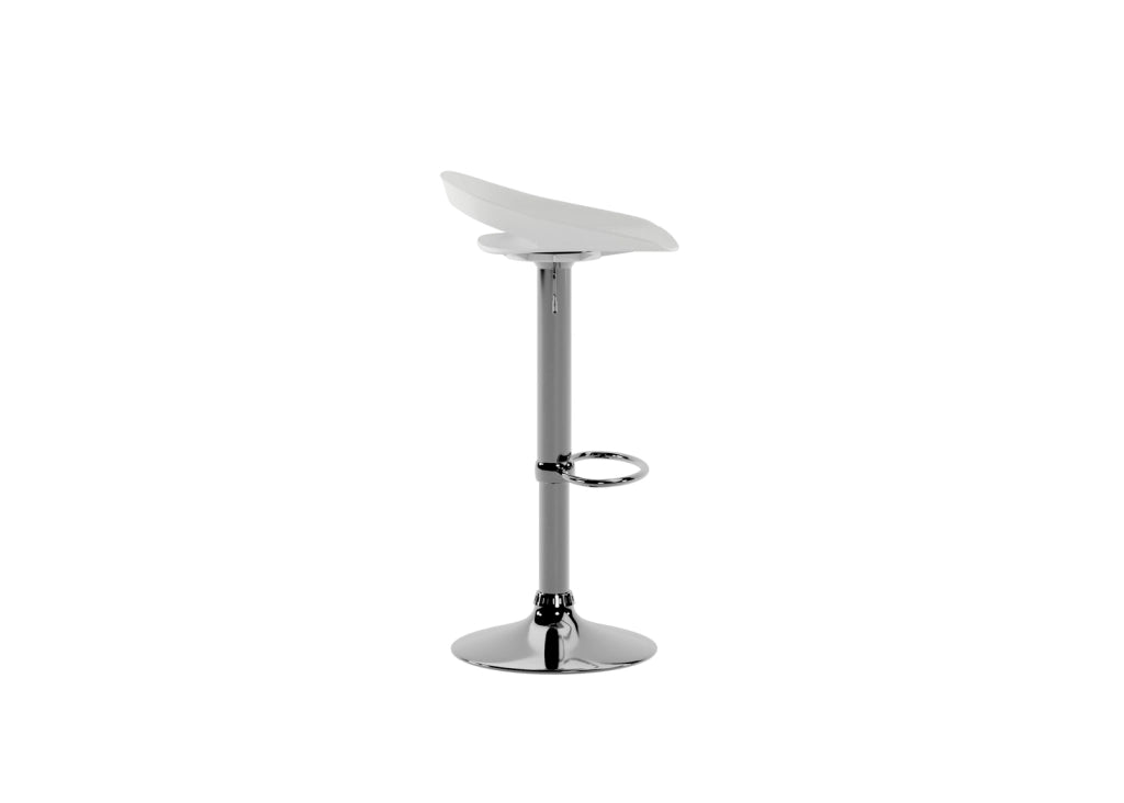 Glen - Sgabello in polipropilene bianco - Set da 2 pz