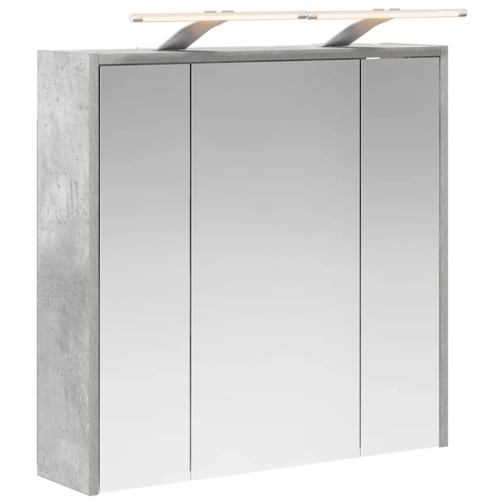 Mobiletto per specchio da bagno Grigio cemento