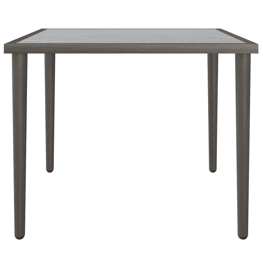 Tavolo da Giardino Grigio 48x48x37 cm in Acciaio 364125