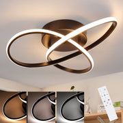 ZMH Lampada da soffitto LED di design nero 40 cm con intensità dimmerabile