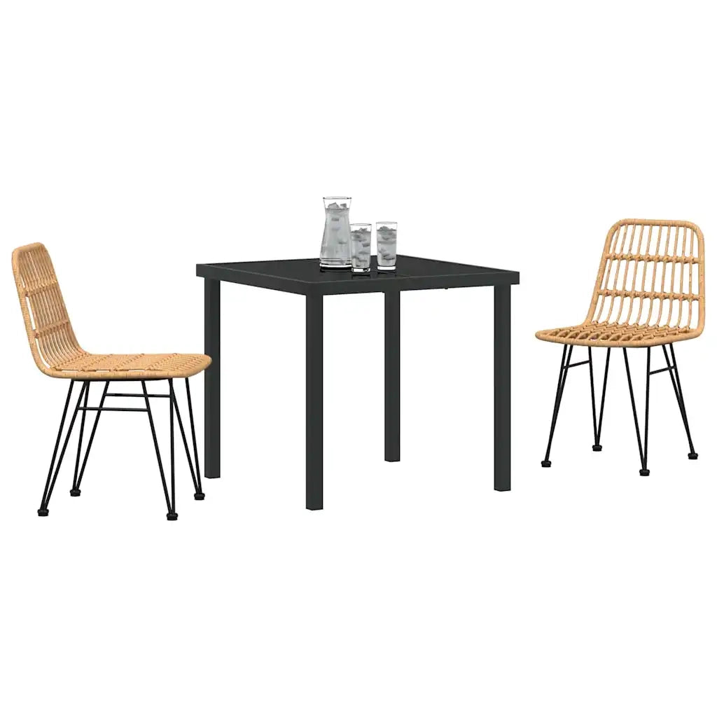 Set da Pranzo per Giardino 3 pcs Marrone 3379191