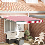 Tenda Retrattile Rosso e Bianco 300 x 250 cm 3329990