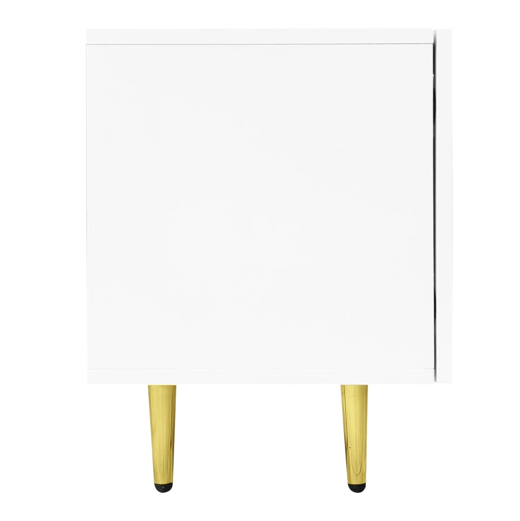Mobile TV bianco lucido con 4 ante; MDF; 170 x 35 x 46 cm