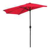 Demi-ombrello da parete rosso - 270x135x230cm - Alluminio - Tela in poliestere 180g/m² - Manovella