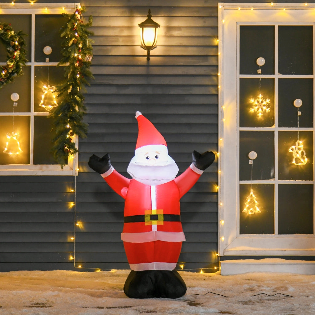 EasyComfort Babbo Natale Gonfiabile Luminoso Luci LED Decorazione Natalizia Altezza 1.2m