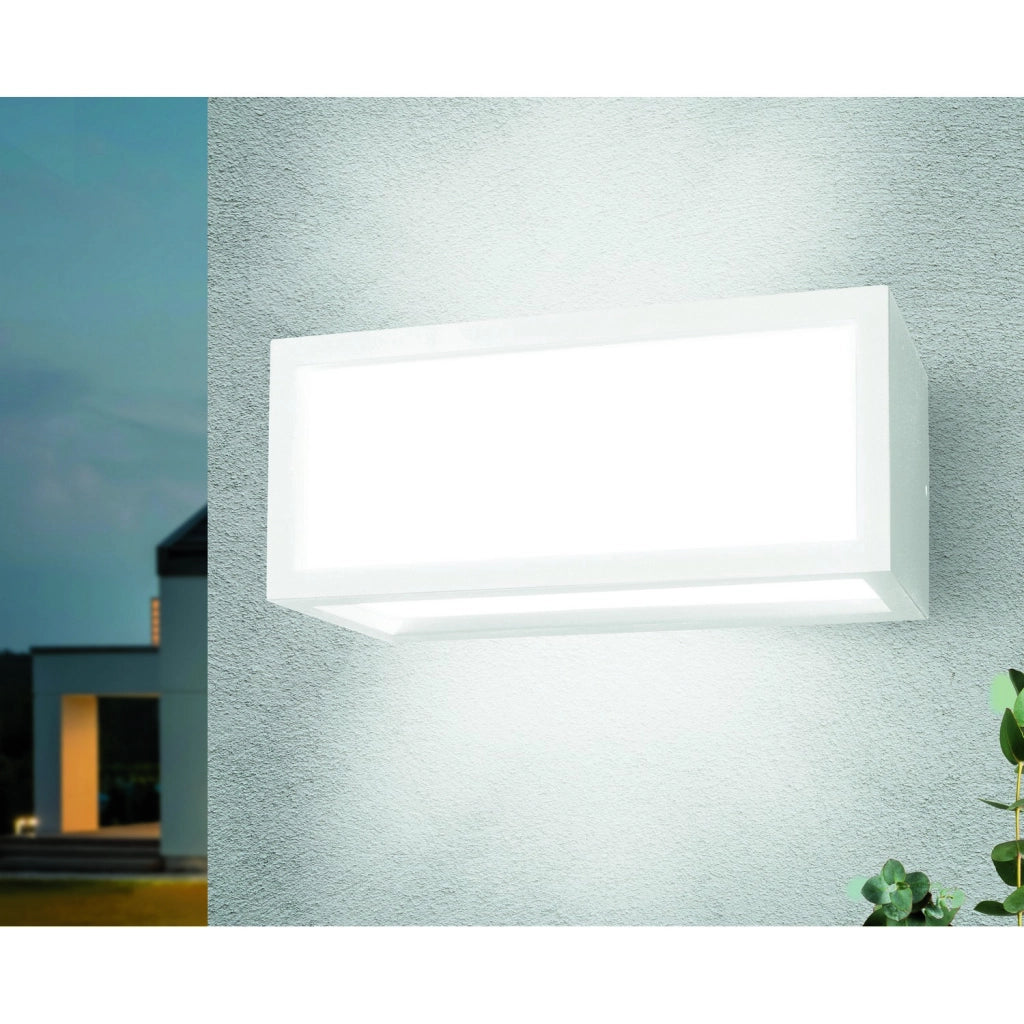 Applique led da parete a tre emissioni con griglia frontale colore bianco mod. Vigo 3