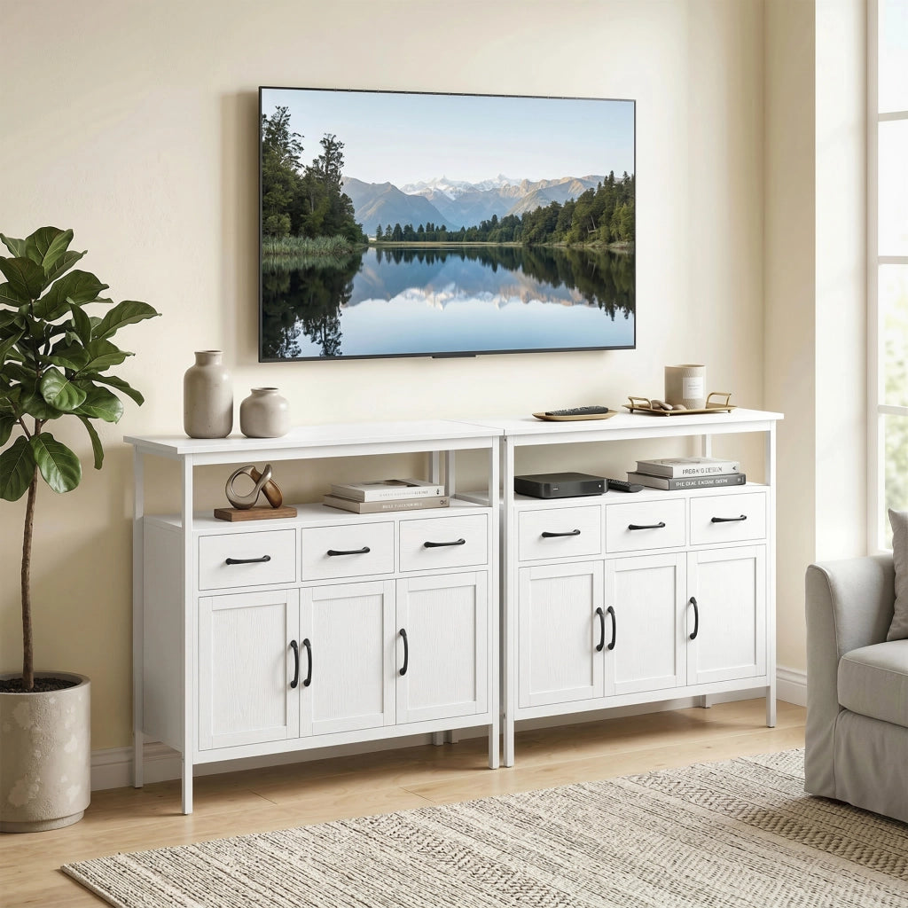 Credenza ¨C zephmum ¨C Bianco, Legno, 95x35x88cm