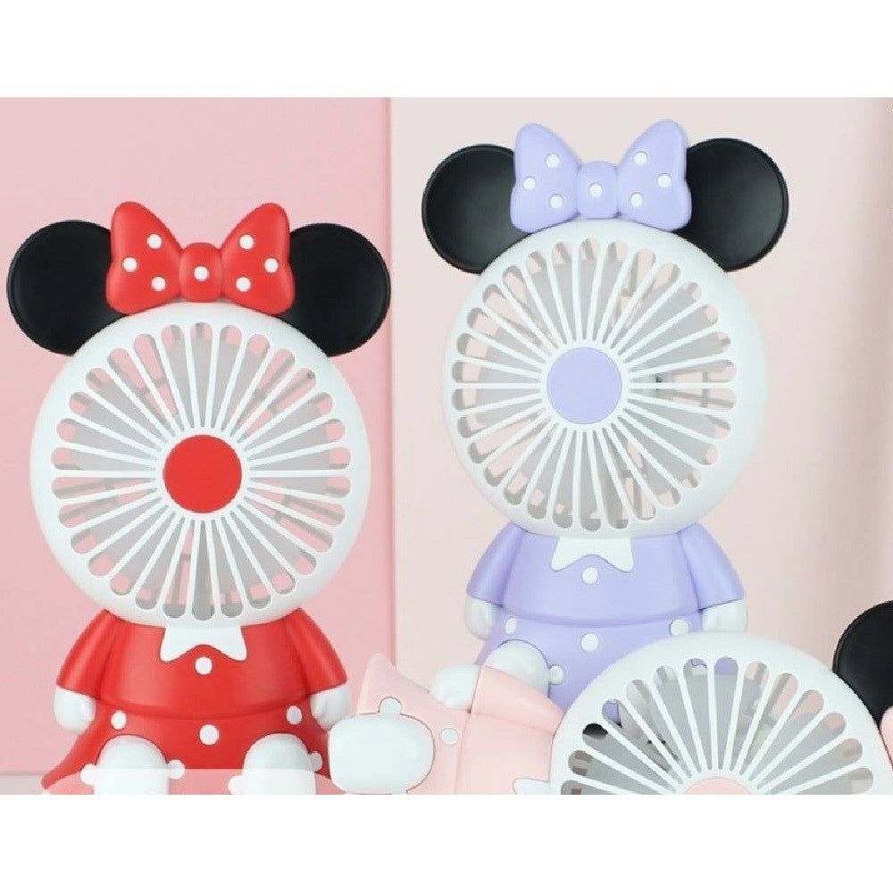 Trade Shop - Mini Ventilatore Portatile Batteria Ricaricabile Usb A Forma Di Topolina Xc-5258 -