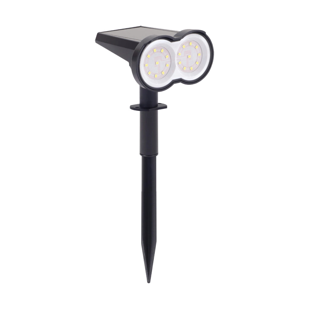 Faretto solare da terra nero LED 0,8W IP44 DUAL Struhm