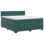 Letto box spring con materasso Verde Scuro 180 x 200 cm Velluto 3450767
