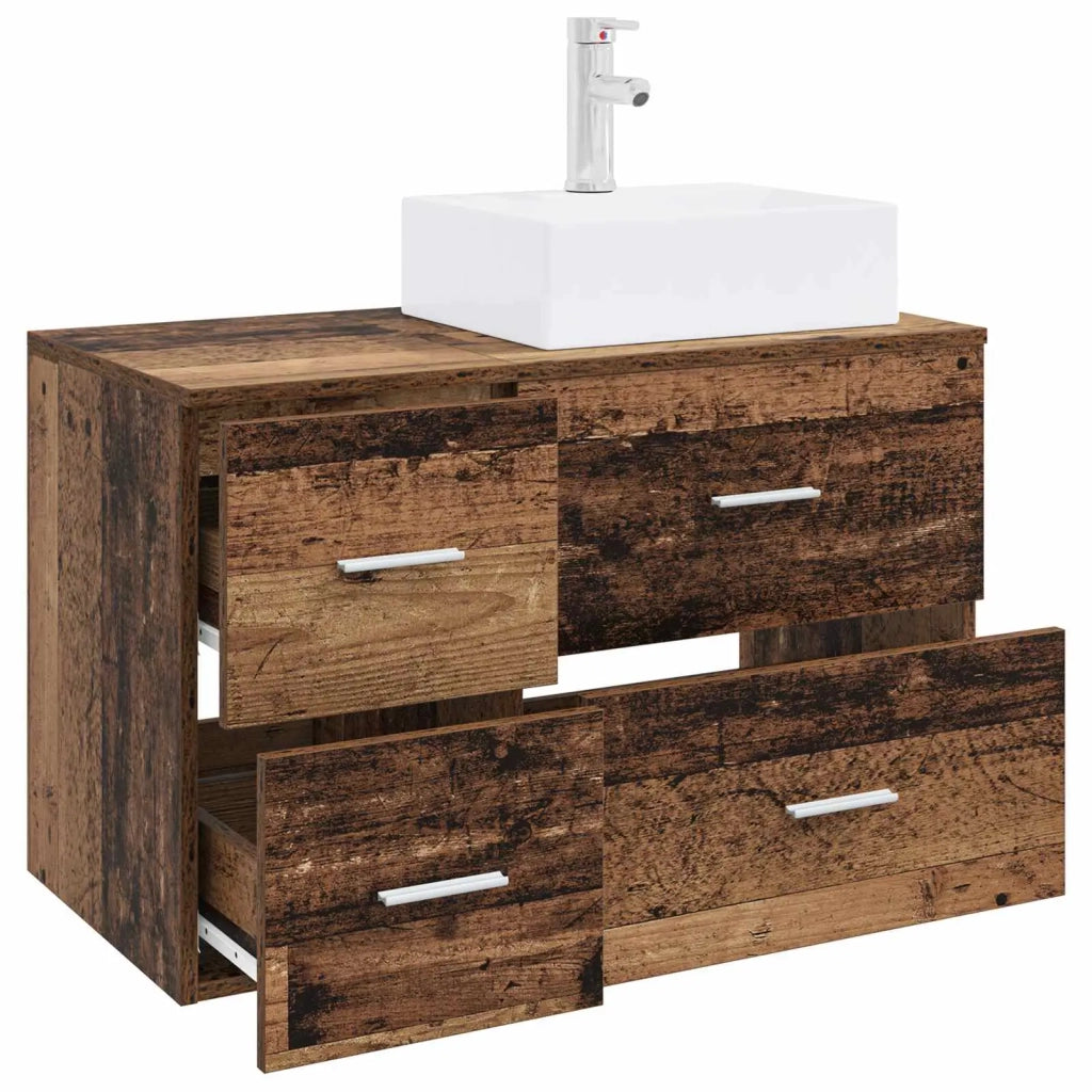 Set di mobili per il bagno 2 pz Legno antico 3403974