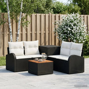 Set di divani 6 pz Nero e Bianco Crema 3447182